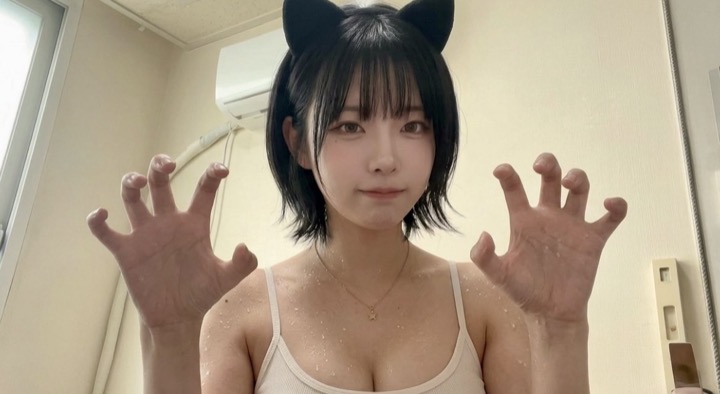 すいの猫耳の自撮り